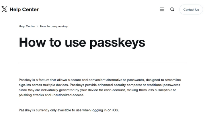 东英镇苹果维修店铺分享iOS用户如何通过通行密钥(Passkey)登录 