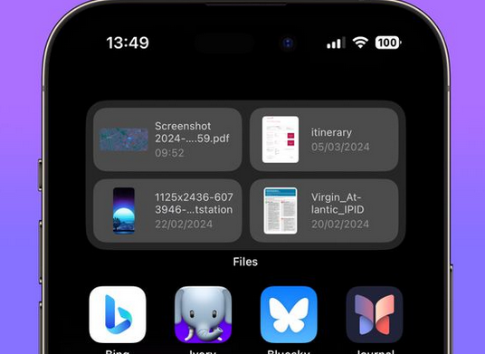 东英镇苹果屏幕维修分享iPhone主屏幕快速访问最近的文件 